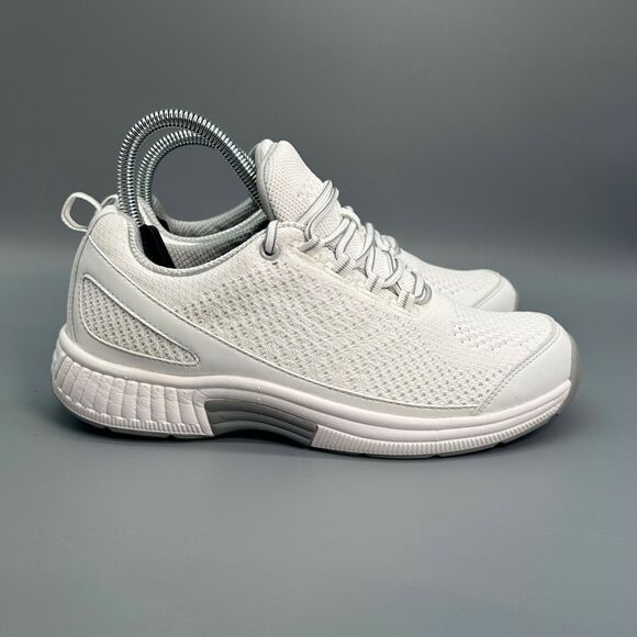 Orthofeet Shoes - Orthofeet Coral Stretch Knit White Womens Size 8  Athletic Shoe White Sneaker
